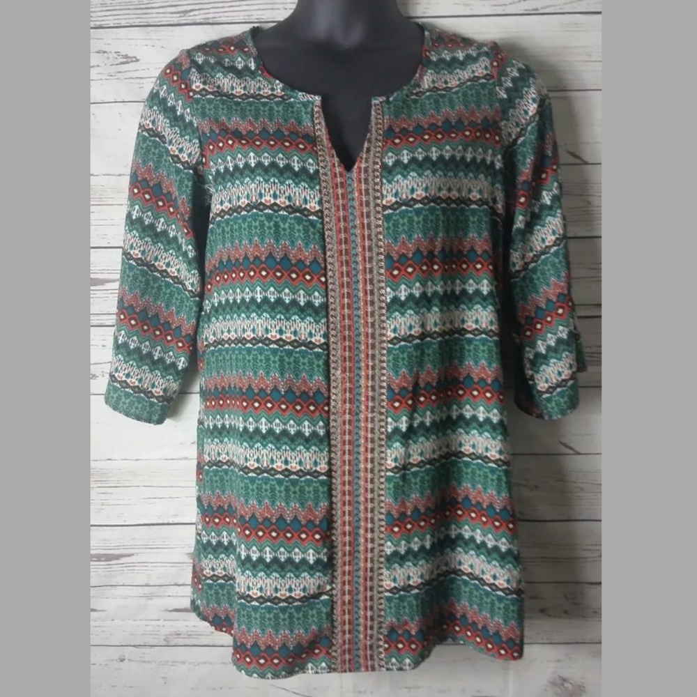 Honey Punch Shift Dress M Elbow Sleeve
